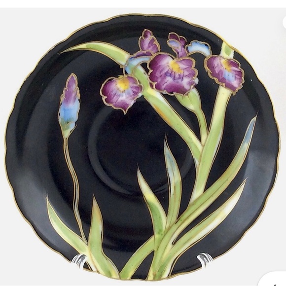 Stunning tea cup & saucer, Fleur Delis, hand painted in Occupied Japan. - Picture 2 of 13